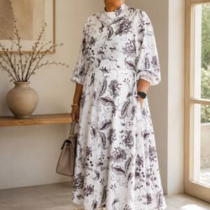 Cream & Cocoa Toile Dress